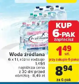 Carrefour Woda gazowana Primavera oferta