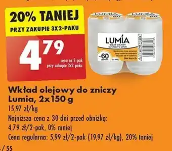 Biedronka Wkład olejowy do zniczy Lumia, 2 x 150 g oferta