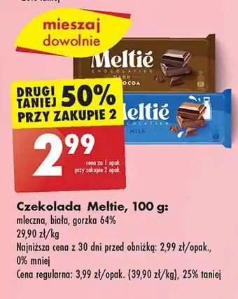 Biedronka Czekolada biała Meltie oferta