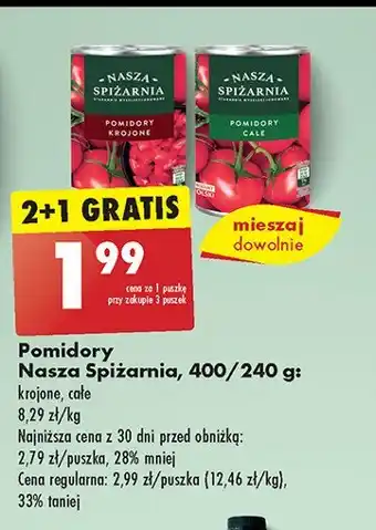 Biedronka Pomidory całe Nasza spiżarnia oferta