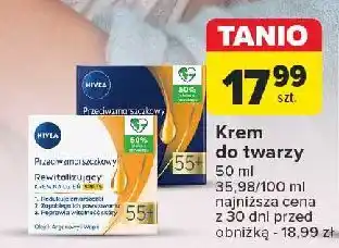 Carrefour Krem rewitalizujący na dzień 55+ Nivea Anti-Wrinkle oferta