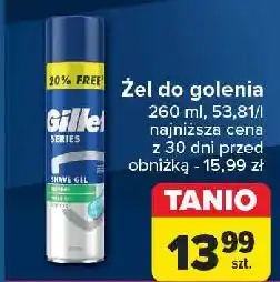 Carrefour Żel do golenia sensitive Gillette Series oferta