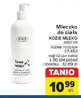 Carrefour Mleczko do ciałą Ziaja Kozie Mleko oferta