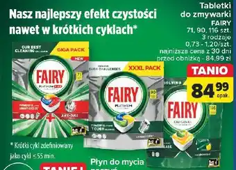 Carrefour Tabletki do zmywarki lemon Fairy Platinum oferta