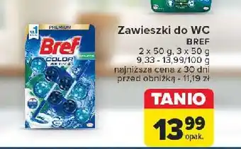 Carrefour Zawieszka do wc morski (chlorowy) Bref Color Aktiv (Wcześniej Blue Active) oferta