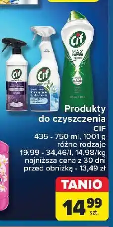 Carrefour Mleczko do czyszczenia spring fresh Cif Max Power 3 Action oferta
