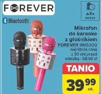 Carrefour Mikrofon bms-300 różowy Forever oferta