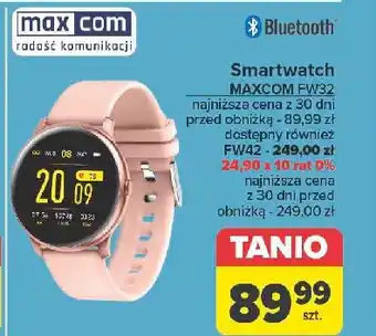 Carrefour Smartwatch fit fw32 neon różowy Maxcom oferta