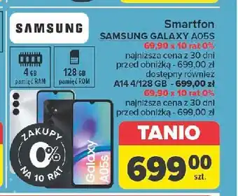 Carrefour Smartfon a14 Samsung Galaxy oferta