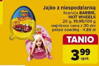 Carrefour Market Jajko niespodzianka hot wheels Cosby fun oferta