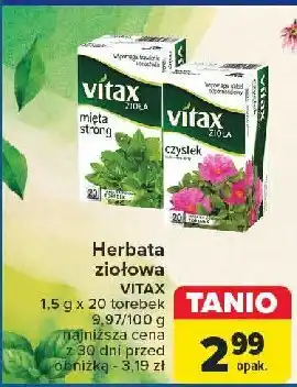 Carrefour Herbata mięta strong Vitax zioła oferta