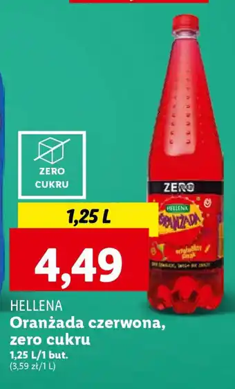 Lidl HELLENA Oranżada czerwona, zero cukru 1,25 L oferta
