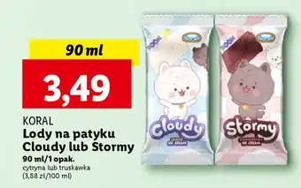 Lidl KORAL Lody na patyku Cloudy lub Stormy 90 ml oferta