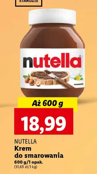 Lidl NUTELLA Krem do smarowania 600 g oferta