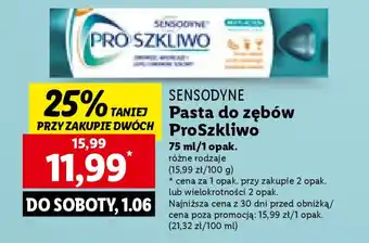 Lidl SENSODYNE Pasta do zębów ProSzkliwo 75 ml oferta