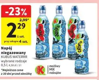 Intermarche Napój niegazowany KUBUS WATERRR 0,5 l oferta