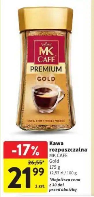 Intermarche Kawa rozpuszczalna MK CAFE Gold 175 g oferta