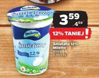 Netto Śmietana 12% Miletto 400 g oferta