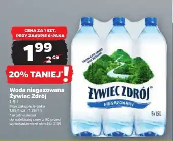 Netto Woda niegazowana Żywiec Zdrój 1,5 l oferta