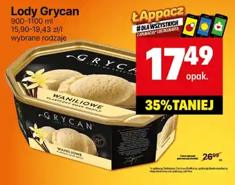 Delikatesy Centrum Lody Grycan 900 - 1100 ml oferta