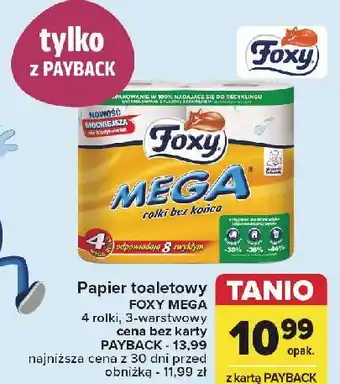 Carrefour Papier toaletowy Foxy Mega oferta