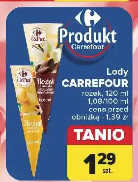 Carrefour Rożek waniliowo-czekoladowy Carrefour Extra oferta