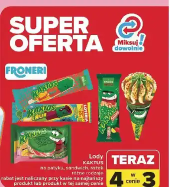 Carrefour Lody shake cytryna-truskawka Nestle Kaktus oferta