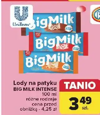 Carrefour Lód toffi intense Algida Big Milk oferta