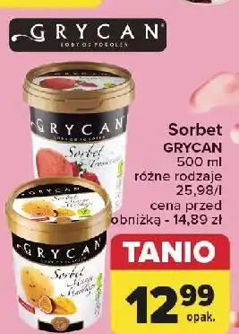 Carrefour Sorbet truskawkowy Grycan oferta