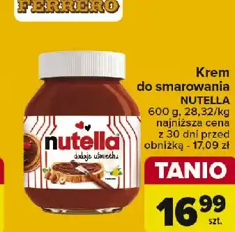 Carrefour Krem czekoladowo-orzechowy Nutella oferta