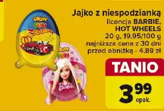 Carrefour Jajko niespodzianka hot wheels Cosby Fun oferta