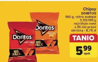 Carrefour Chipsy kukurydziane o smaku serowym Doritos oferta