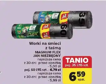 Carrefour Worki na śmieci z taśmą 35 l Jan Niezbędny oferta