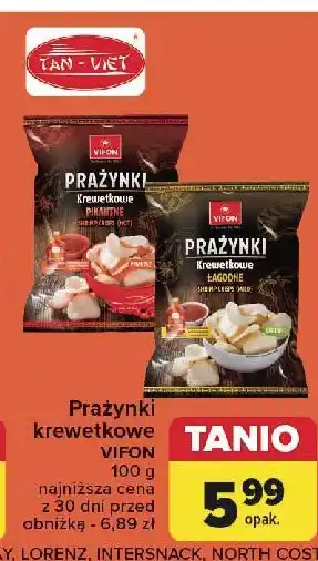 Carrefour Prażynki krewetkowe pikantne Vifon oferta