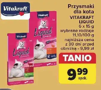 Carrefour Karma dla kota wołowina Vitakraft Liquid Snack oferta