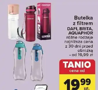 Carrefour Butelka filtrująca wodę 600 ml niebieska Brita Fill&Go Vital oferta