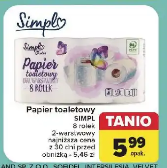 Carrefour Papier toaletowy dwuwarstwowy Simply Choice oferta