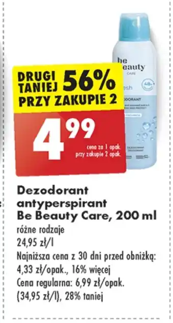 Biedronka Antyperspirant Be Beauty Care oferta