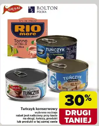 Carrefour Tuńczyk kawałki w sosie własnym Carrefour oferta