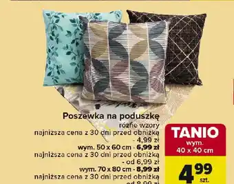 Carrefour Poszewka na poduszkę 50 x 60 cm oferta