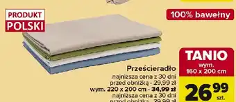 Carrefour Prześcieradło 160 x 200 cm oferta
