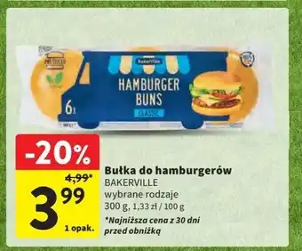 Intermarche Bułka hamburger z sezamem maxi Bakerville oferta