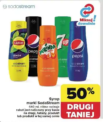 Carrefour Sok do przygotowania napojów gazowanych mirinda Sodastream oferta
