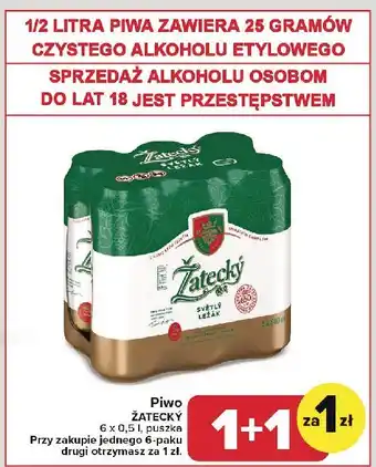 Carrefour Piwo Zatecky Svetly Lezak oferta