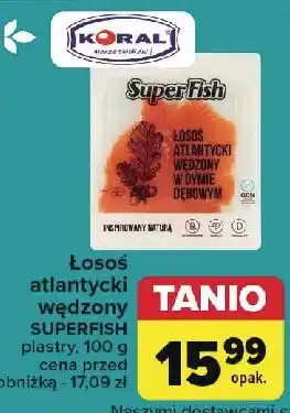 Carrefour Łosoś atlantycki wędzony w dymie dębowym Superfish oferta