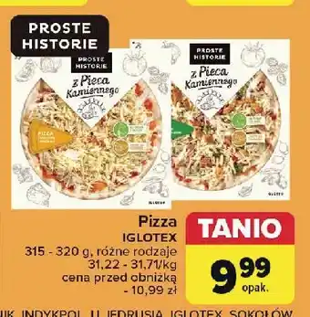 Carrefour Pizza z kurczakiem i bazyliowym pesto Iglotex Proste Historie Z Pieca Kamiennego oferta