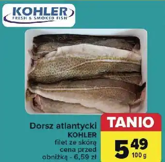 Carrefour Dorsz atlantycki ze skórą Kohler oferta