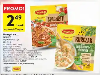 Intermarche Spaghetti carbonara Winiary pomysł na ... makaron oferta