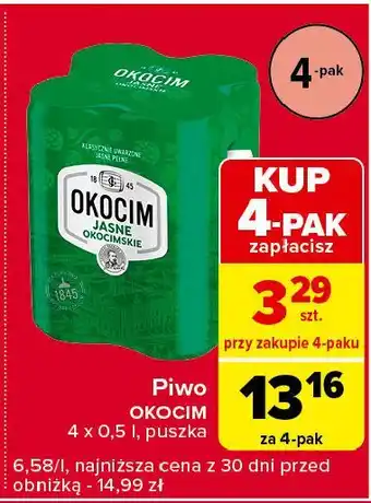 Globi Piwo Okocim Jasne Okocimskie oferta