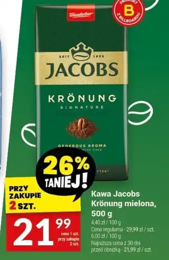 Twój Market Kawa Jacobs Krönung mielona, 500 g oferta